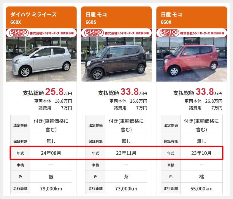 中古車の年式とは？ どう確認する？「○年落ち」との違い ｜ 新着情報 